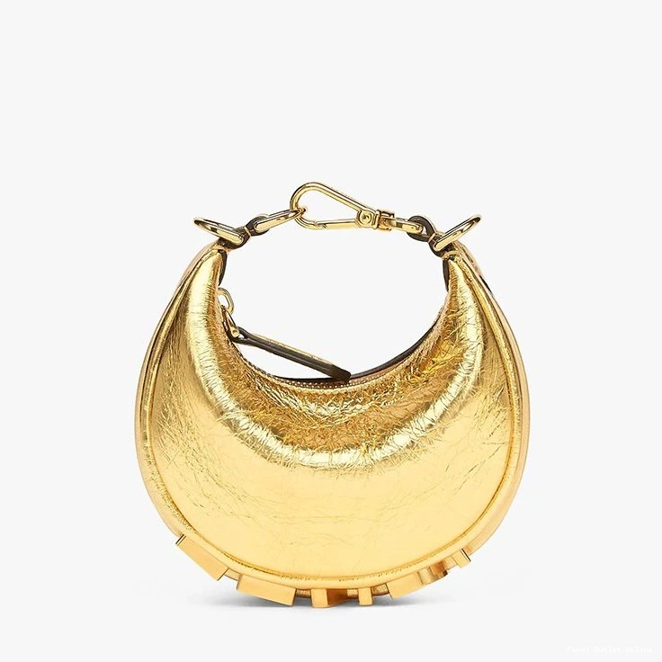 Affordable In Bag Gold Leather Hobo Nano Fendigraphy Fendi Calf 0709